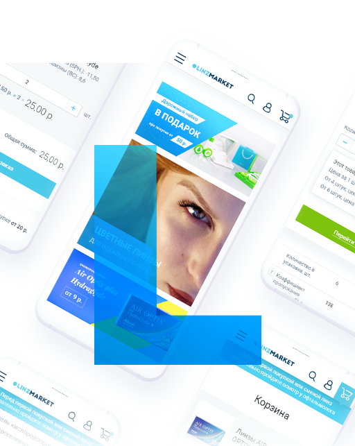 A PWA for the online store of contact lenses Linzmarket